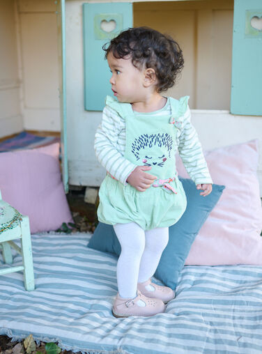 Baby Girl Light Green Short Jumpsuit Baby Girl Light Green Short Jumpsuit SIVERSAC / 23WG09J1CBL631