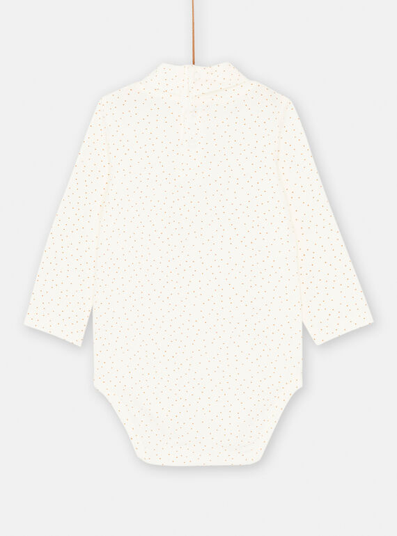 White bodysuit with polka dot print SILOBOD / 23WG09R1BOD001