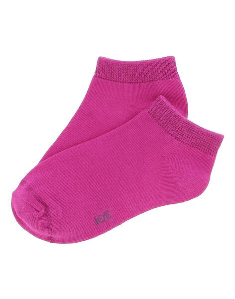 Girls' fuchsia ankle socks CYAJOCHO10B / 18SI01S8SOQ304