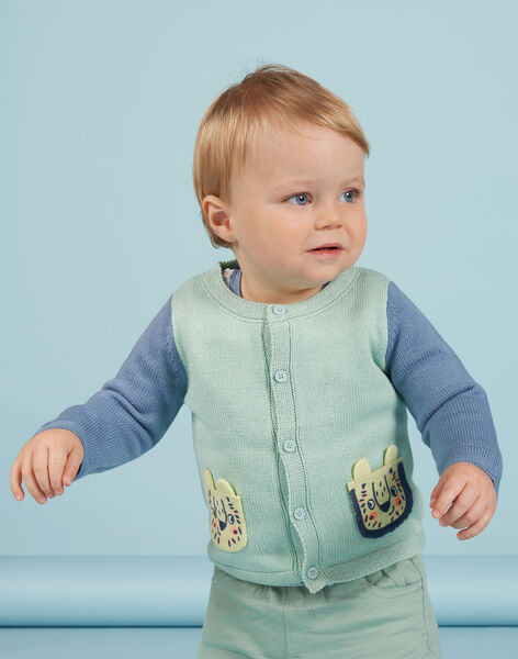 Baby boy colorful animal animation knitted vest : buy online - Jumper, Sweater | DPAM International Website Baby boy colorful animal animation knitted vest : buy online - Jumper, Sweater | DPAM International Website