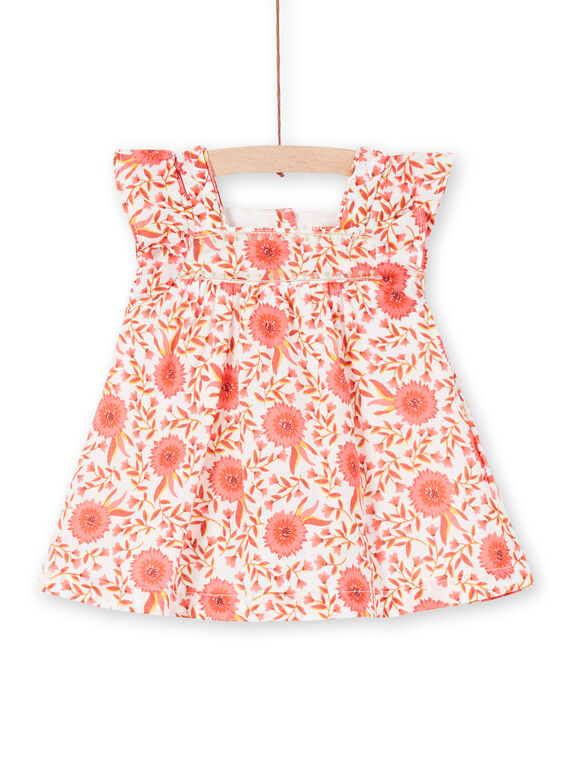 Baby girl skater dress with floral print LINAUROB1 / 21SG09L2ROB001