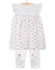 Flower print dress and legging set for a newborn girl NOU1ENS5 / 22SF0341ENS000