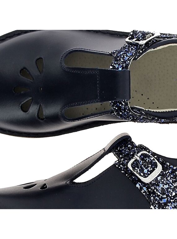 Girls' leather T-bar shoes CFSALSIE1 / 18SK35W1D3H070