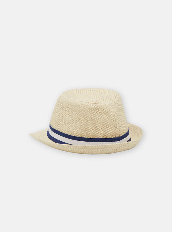 Boy's natural straw panama hat TYUPOCHA / 24SI10E1CHA009