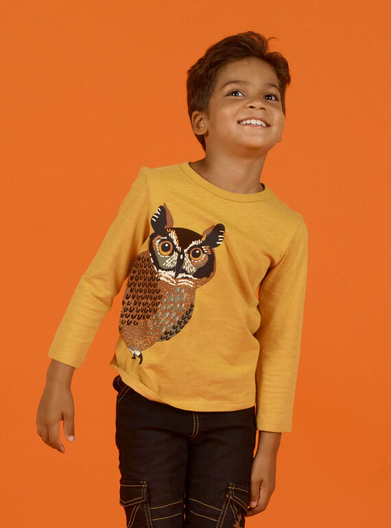 Baby Boy Yellow T-Shirt MOSAUTEE1 / 21W902P3TMLB107