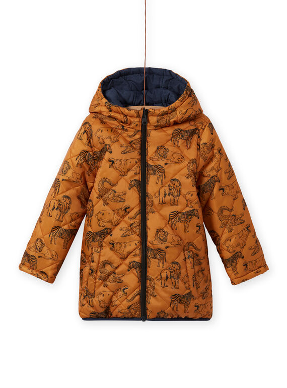 Boy's reversible chambray hooded jacket MOGROBLOU2 / 21W90253BLOP267