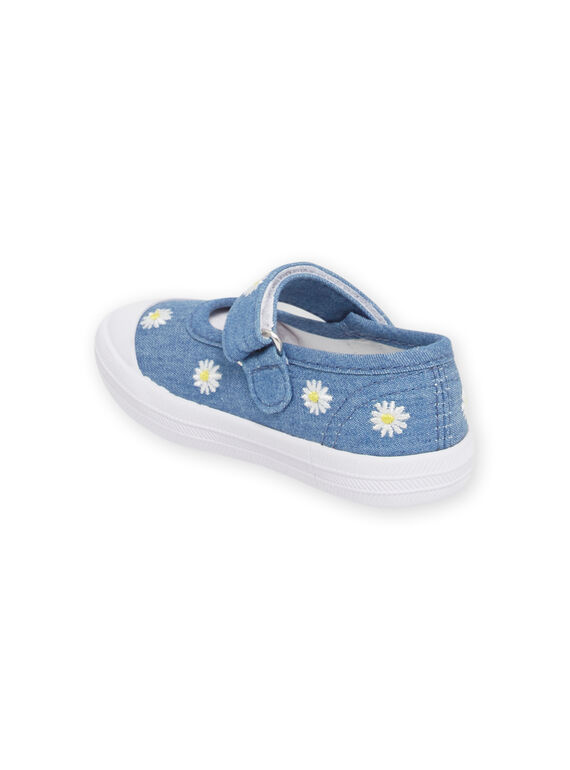 Baby girl denim embroidered pumps NITOILDAISY / 22KK3792D17P269