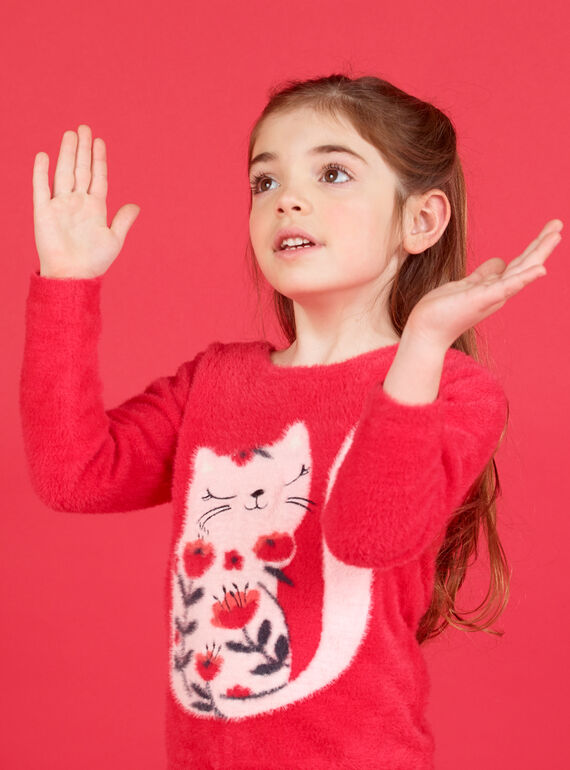 Reversible feather knit reversible pullover cardigan with long sleeves LAROUCAR / 21S901K1PULF517