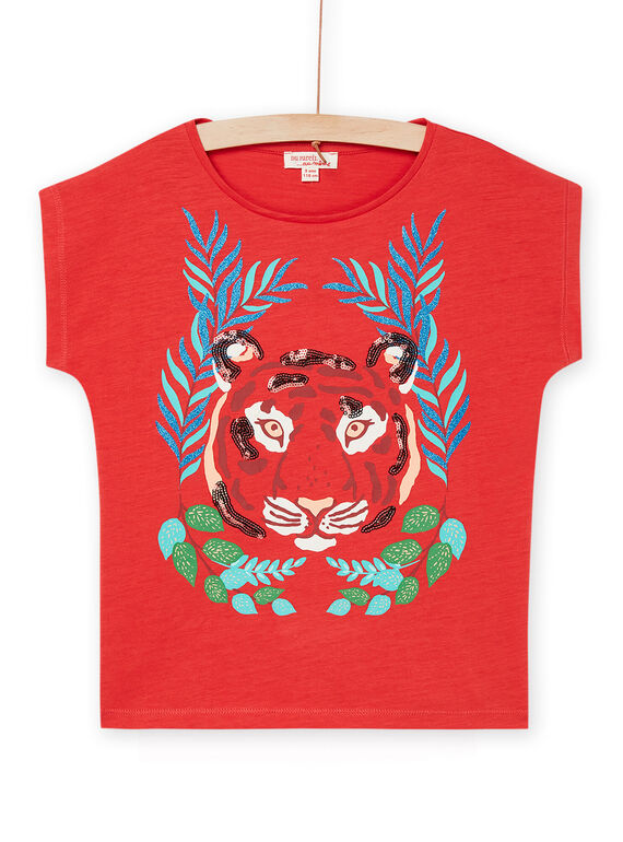 Red tiger animation T-shirt RABALTI3 / 23S901W4TMCF503