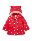 Hooded raincoat with polka dot print 22WG09F1IMP050