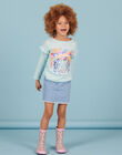 Child girl's long sleeve t-shirt in water green NAMOTEE2 / 22S901N1TML614