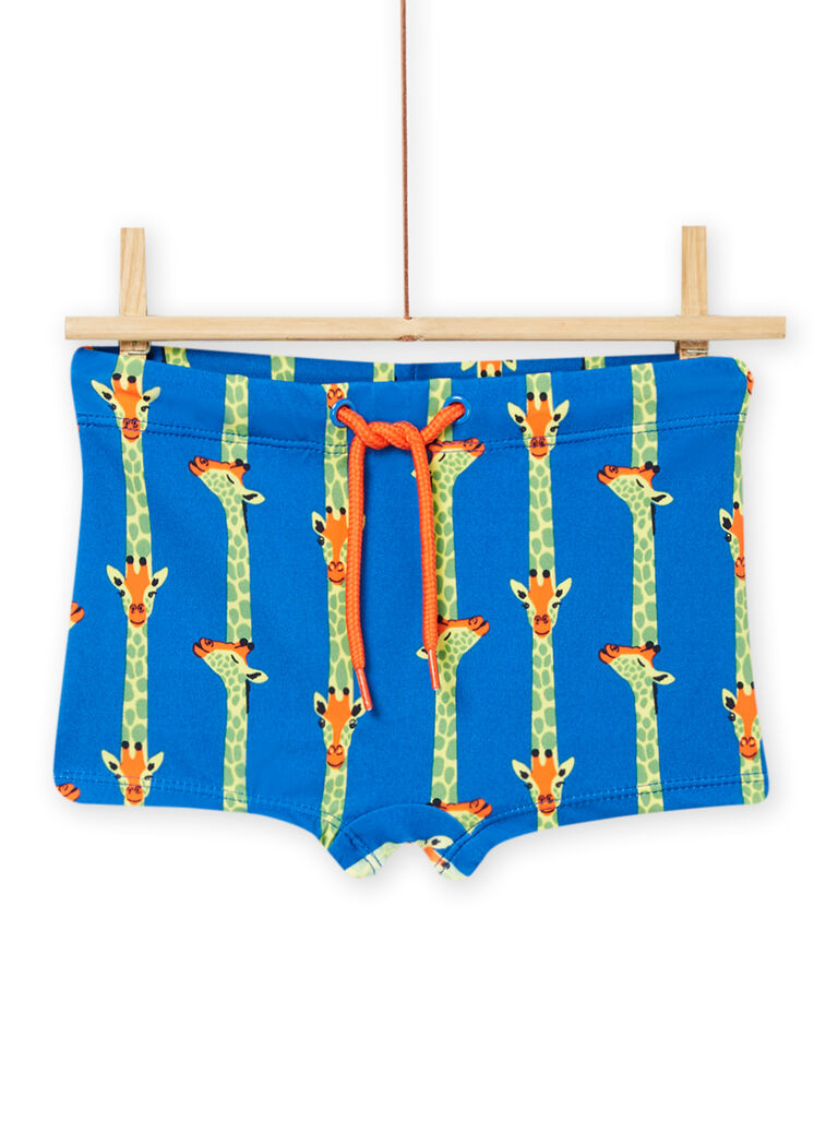 Child boy blue giraffe print swimsuit NYOMERSHOGI / 22SI02L3MAI702