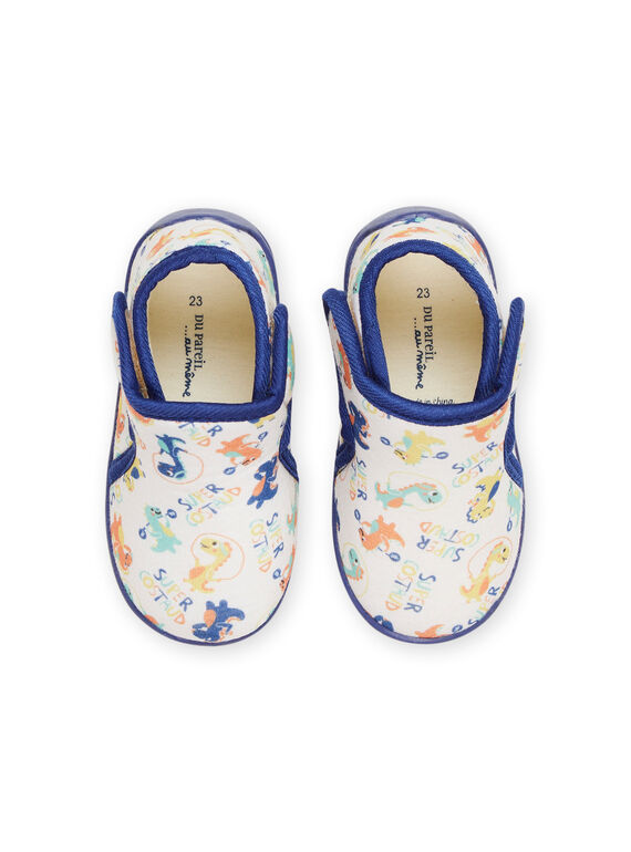 Unbleached booties with dinosaur print RUPANTCOSTO / 23KK3841D0A001