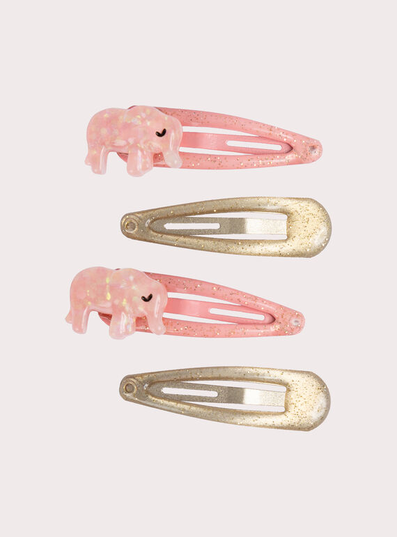  Set of 4 small elephant bars for girls  VYAJOCLIP1 / 24WI01L3BRT099