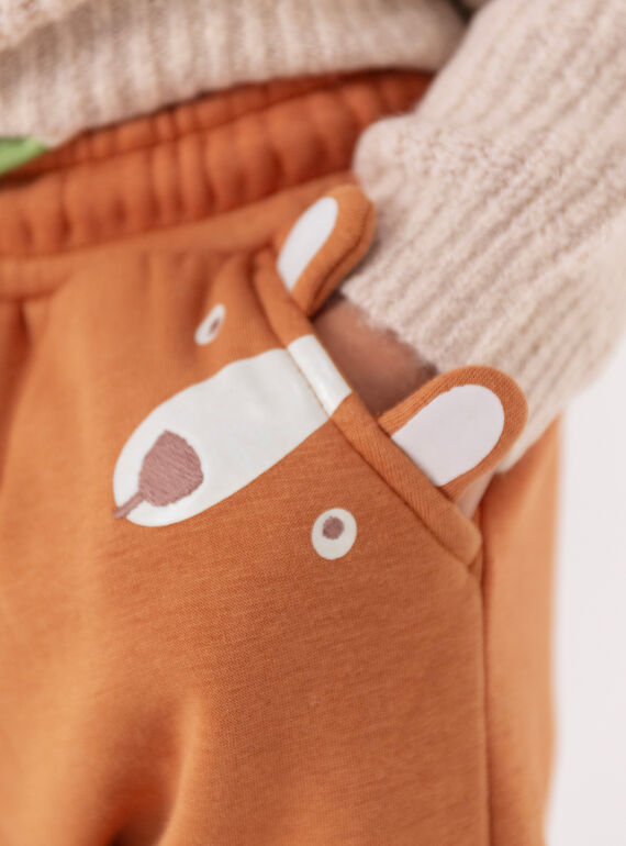 Brown jogging lined warm bear animation for boys  VOBAJOG / 24W902Q1JGB821