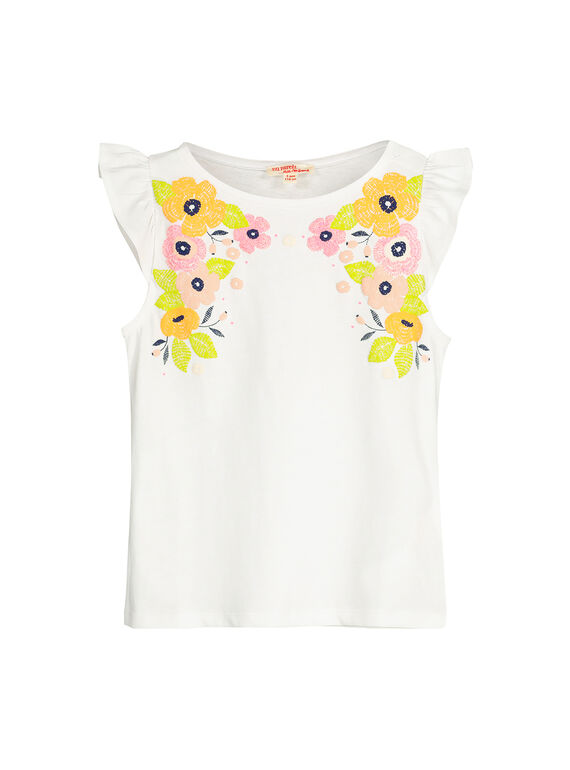 Girls' cotton T-shirt FAPOTI2 / 19S901C2TML000