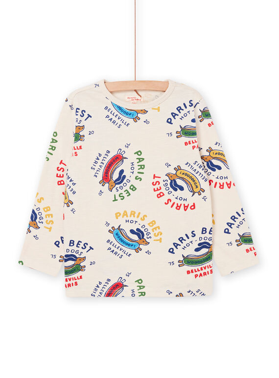 Hot dog print long sleeve t-shirt POMUTEE1 / 22W902R4TML007