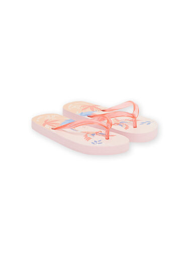 Girl's coral beach flip flops NATONGPERRO / 22KK3583D01415