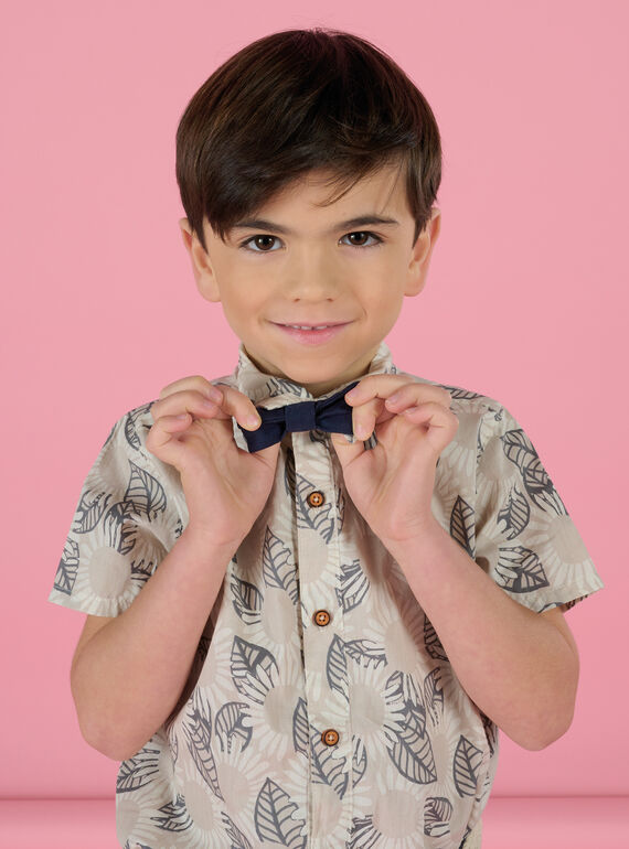 Shirt with flower print bow tie RONEOSHIRT / 23S902O1CHM005