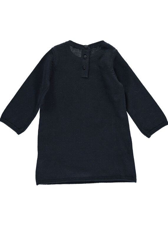 Baby girls' cotton knit dress DINAUROB1 / 18WG09G1ROB705