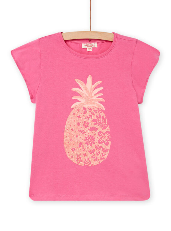 Child girl pink short sleeve t-shirt NAJOTI4 / 22S90172TMC313