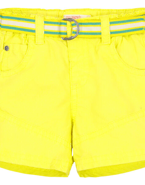 Baby boys' yellow shorts FUCABER1 / 19SG10D1BER117