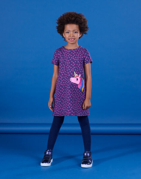 Short dress with unicorn animation PAMUROB4 / 22W901R4ROBC243