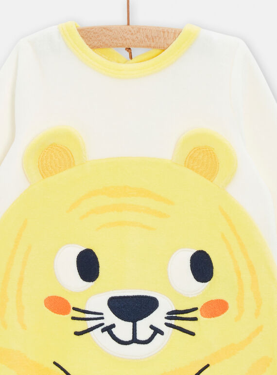 Yellow tiger romper for baby boy TEGAGRETIG / 24SH1443GREA002