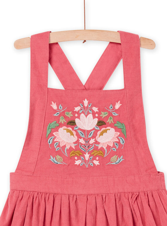 Embroidered ruffled velvet dress PARHUROB3 / 22W901Q2ROBD305