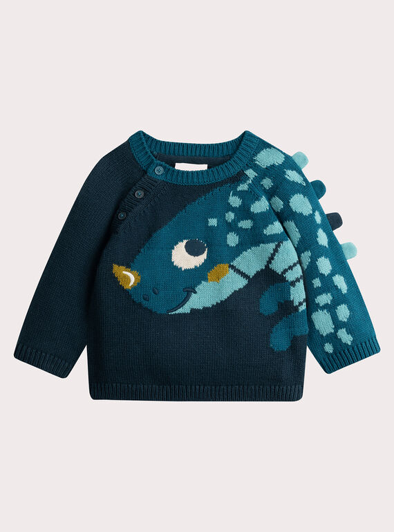 Dinosaur animation sweater for baby boy  VUKLIPULL / 24WG1041PULC214