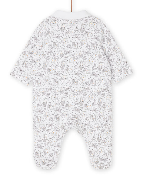 White fancy print sleep suit ROU2GRE1 / 23SF04I1GRE000