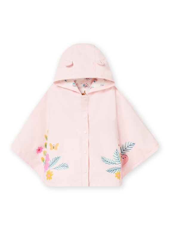 Baby girl powder pink cape NIGACAP / 22SG09D1CPED327