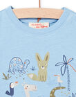 Baby boy horizon blue t-shirt with animal prints NUSANTI2 / 22SG10S1TMC216