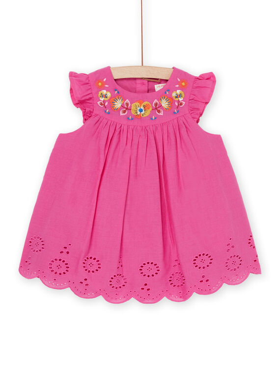 Grenadine dress with ruffled sleeves RIJUNROB2 / 23SG09U3ROBF507