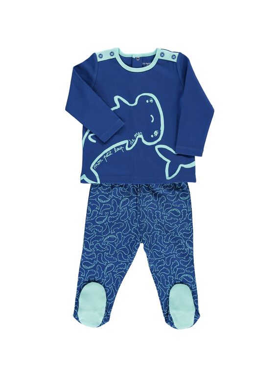 Baby boys' cotton pyjamas CEGUPYJMER / 18SH1451PYJ217
