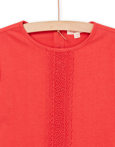 Red long sleeve t-shirt PAJOSTEE5 / 22W901BBTMLF503