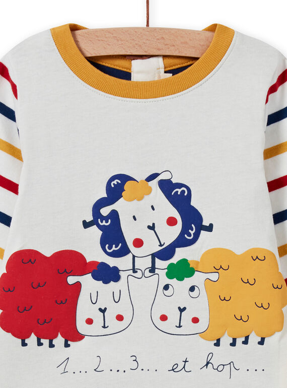 Baby boy's multicolored sheep T-shirt MUMIXBOD2 / 21WG10J1BOD001