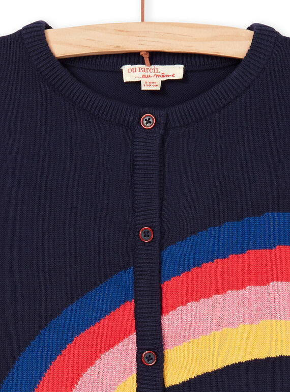 Navy blue and red vest for girls LAHACAR / 21S901X1CAR070