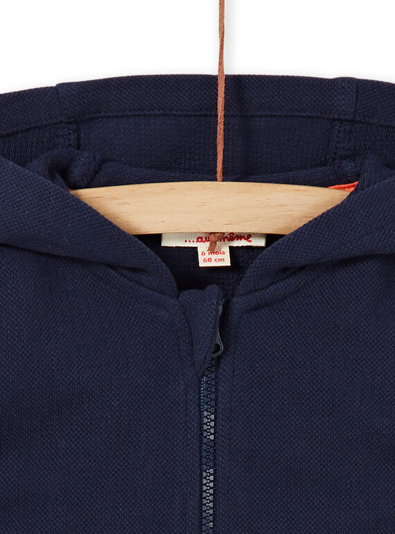 Baby boy night blue cotton hoodie LUJOGIL2 / 21SG1033GIL713