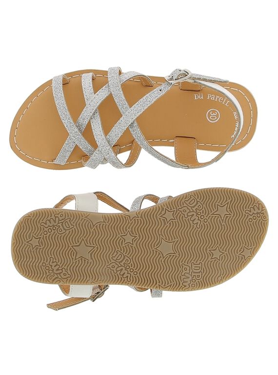 Girls' leather sandals CFSANDARG / 18SK35WLD0E956