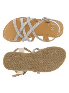 Girls' leather sandals CFSANDARG / 18SK35WLD0E956