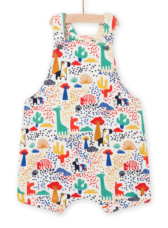 baby boy's yellow overalls with fancy print NULUSAC / 22SG10P1SAC001