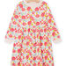 Child girl nude dress with floral print in French terry