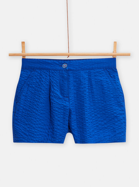 Girl's blue shorts TAPASHORT / 24S90121SHOC207