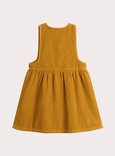 Sleeveless mustard dress with corduroy for girls  Sleeveless mustard dress with corduroy for girls  VABAROB2 / 24W901Q1ROBB106
