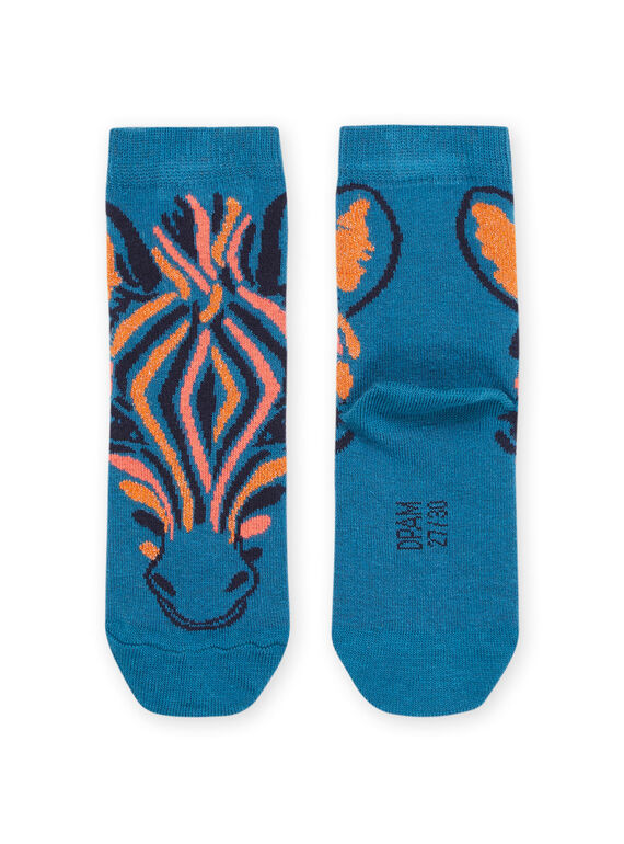 Socks with zebra print 