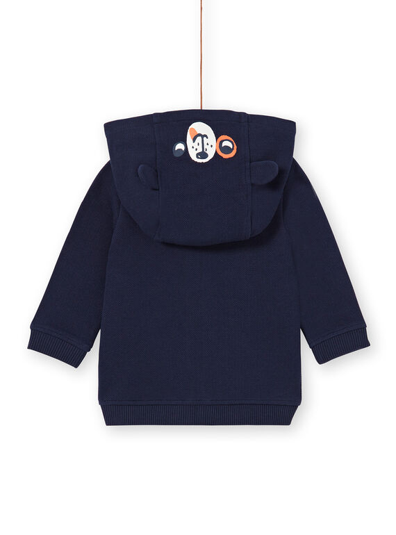 Baby boy night blue cotton hoodie LUJOGIL2 / 21SG1033GIL713