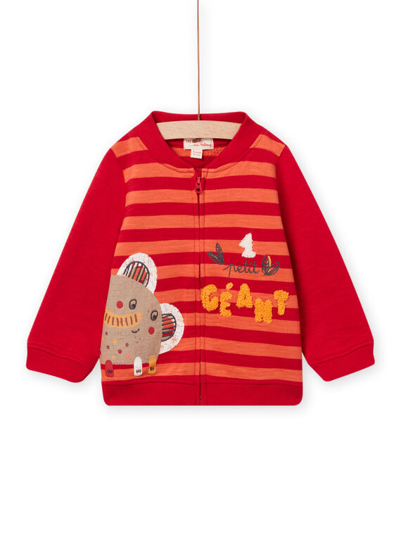 Baby boy striped vest with elephant print NUFLAGIL / 22SG10R1GIL405