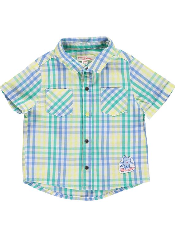 Baby boys' checked shirt CUBUCHEM / 18SG10K1CHM099