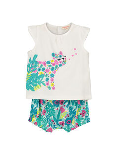 Baby girls' vest and bloomer set FIPLAENS2 / 19SG09P2ENS000